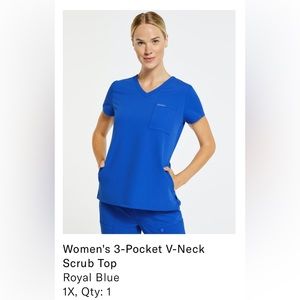 Jaanuu 3 Pocket V-Neck Scrub Top